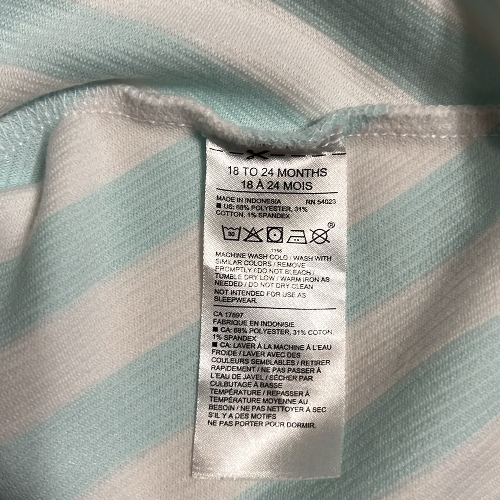 JANIE AND JACK Striped Sleeveless Dress in Blue and White - Picture 4 of 7